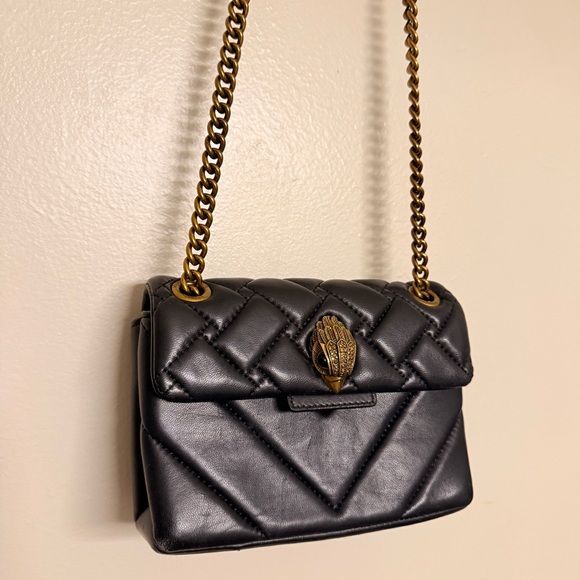 Kurt Geiger Black Mini Kensington Eagle Head Quilted Crossbody Shoulder Bag - Picture 3 of 16